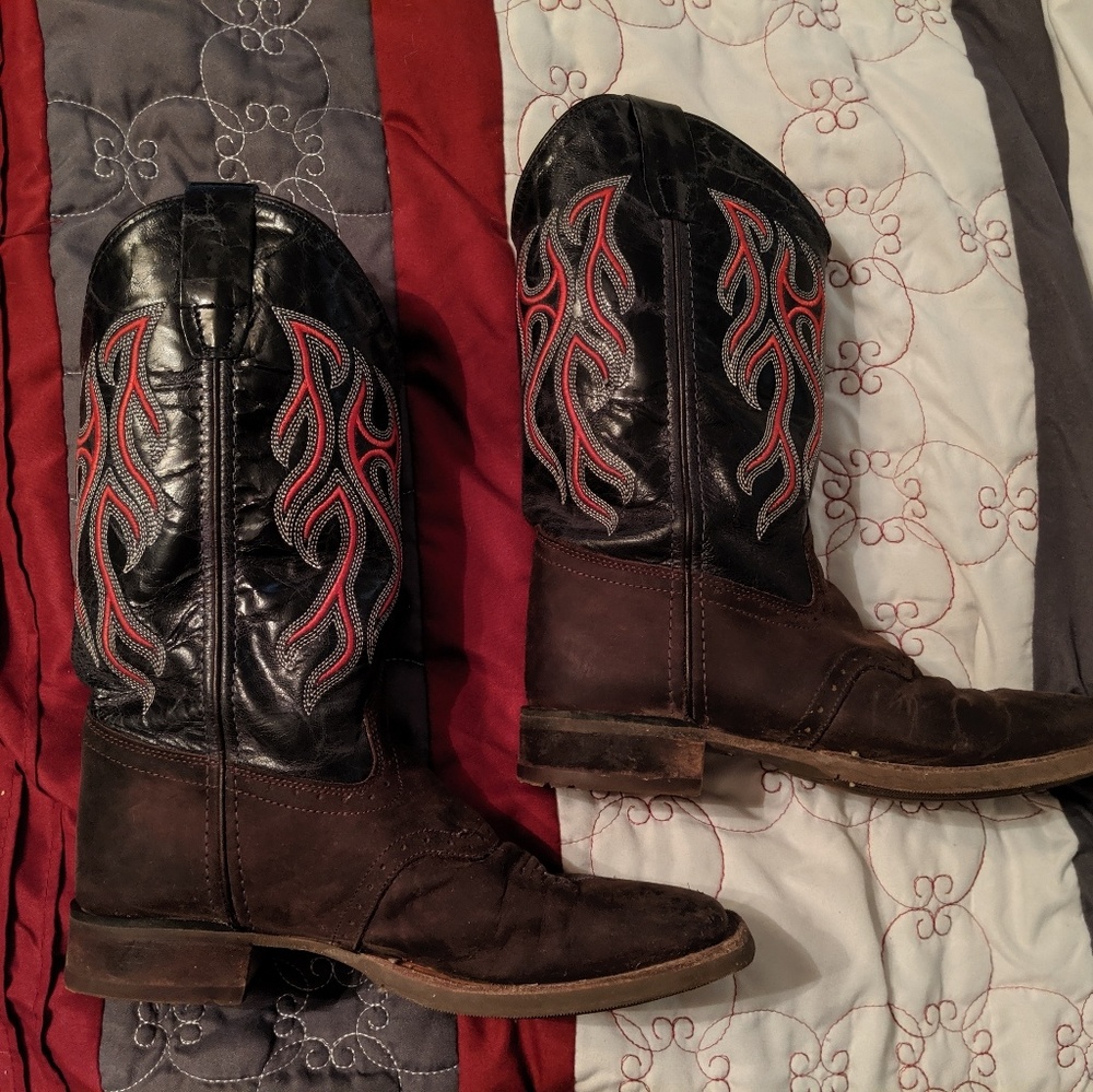 Old west boots boys size 5 - Picture 3 of 7